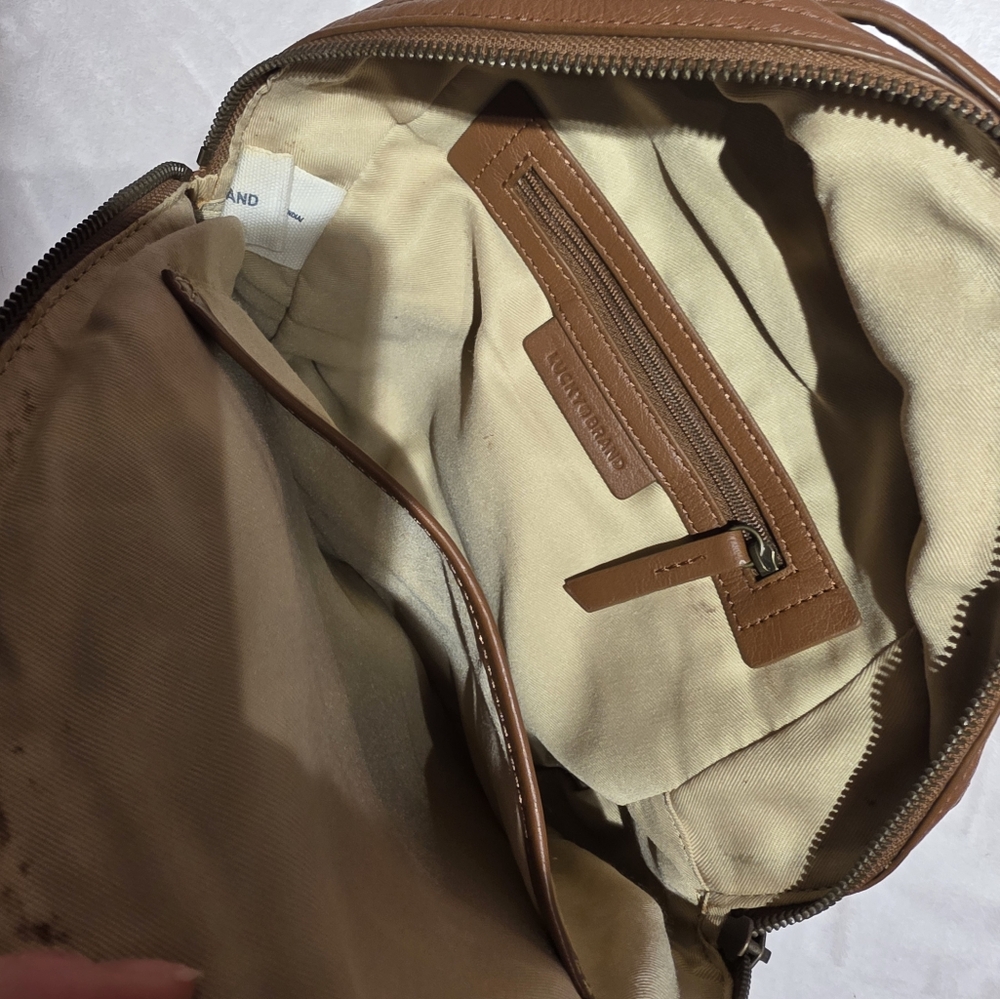 Lucky Brand Backpack Brown Leather Backpack - Picture 7 of 7